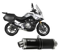 Exhaust Storm by Mivv Muffler Oval Black Steel for CF Moto MT 650 2021 > 2023