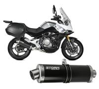 Exhaust Storm by Mivv Muffler Oval Black Steel for CF Moto MT 650 2021 > 2024