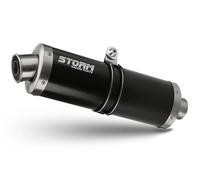 Exhaust Storm by Mivv Muffler Oval Black Steel for CF Moto MT 650 2021 > 2024