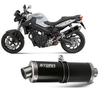 Exhaust Storm by Mivv Muffler Oval Nero Steel for Bmw F 800 R 2009 > 2016