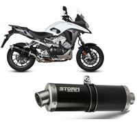 Exhaust Storm by Mivv Muffler Oval Nero Steel for Honda Cbr 900 Rr 1992 > 1995