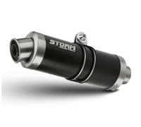 Exhaust Storm by Mivv Muffler Oval Nero Steel for Kawasaki Z 750 2004 > 2006