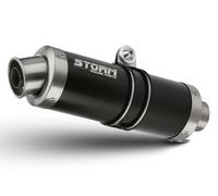Exhaust Storm by Mivv Muffler Oval Nero Steel for Kawasaki Zx-6 R 2007 > 2008