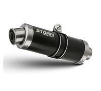 Exhaust Storm by Mivv Muffler Oval Nero Steel for Kawasaki Zx-9 R 1998 > 2005