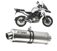 Exhaust Storm by Mivv Muffler Oval Steel for Benelli Trk 502 2017 > 2026