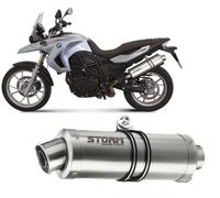 Exhaust Storm by Mivv Muffler Oval Steel for Bmw F 800 Gs 2008 > 2017