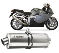 Exhaust Storm by Mivv Muffler Oval Steel for Bmw K 1200 R / S / Gt 2005 > 2008