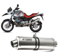 Exhaust Storm by Mivv Muffler Oval Steel for Bmw R 1150 Gs 1999 > 2003