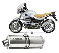 Exhaust Storm by Mivv Muffler Oval Steel for Bmw R 1150 R 2000 > 2006