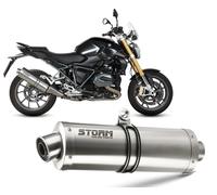 Exhaust Storm by Mivv Muffler Oval Steel for Bmw R 1200 R / Rs 2015 > 2018