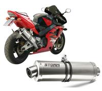 Exhaust Storm by Mivv Muffler Oval Steel for Honda Cbr 900 Rr 2002 > 2004