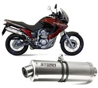 Exhaust Storm by Mivv Muffler Oval Steel for Honda Xlv Transalp 700 2008 > 2013