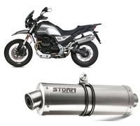 Exhaust Storm by Mivv Muffler Oval Steel for Moto guzzi v85 tt 2019 > 2024