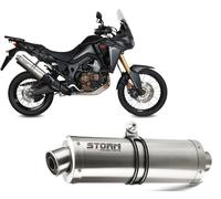 Exhaust Storm by Mivv Muffler Oval Steel Honda 1000 L Africa Twin 2016 > 2019