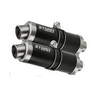 Exhaust Storm by Mivv Mufflers Gp Nero Steel for Aprilia Rsv 1000 2004 > 2008