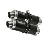Exhaust Storm by Mivv Mufflers Gp Nero Steel for Kawasaki Z 1000 2007 > 2009