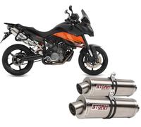 Exhaust Storm by Mivv Mufflers Oval Steel for Ktm 990 Supermoto Smt 2009 > 2013