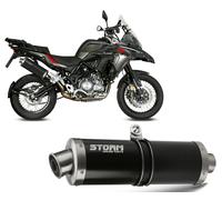 Exhaust Storm by Mivv Oval Black inox for Benelli TRK 502 X 2018 > 2026