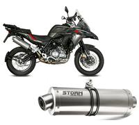 Exhaust Storm by Mivv Oval Stainless Steel for Benelli TRK 502 X 2018 > 2026