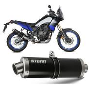 Exhaust Storm Mivv black Muffler Oval Steel Yamaha Tenere 700 World Ra 2022 2024