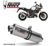 Mivv Oval Suzuki Dl V-strom 1000/xt 2014-20/v-strom 1050/xt 2020-24 S.042.lx2 Homologated Slip On Muffler Silver Homologated unisex