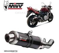 MIVV GP Slip-On Muffler - Suzuki GSF650 Bandit 2007-15 / GSX650F 2008-15 - Silver Homologated