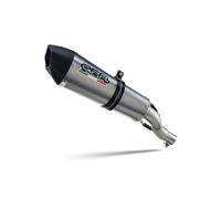 Exhaust system, brand GPR, item compatible with Hond Forza 750 2021 to 2023 GP Evo4 Titanium Homologated slip-on exhaust including removable db killer and link pipe