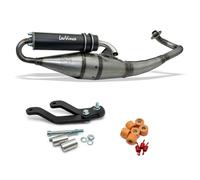 Exhaust System LeoVince HAND MADE TT black ECE approved for Aprilia SR 50 R