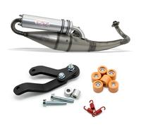 Exhaust System LeoVince HAND MADE TT ECE approved for NRG=MC3 catalyst 50