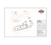 Exhaust System LeoVince SITOPLUS ECE approved for Aprilia Scarabeo 50 Back with