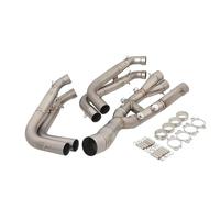 exhaust system Motorcycle Exhaust Modified Link Pipe Moto Muffler For B&MW S1000RR 2019-2023 For S1000R 2021-2023(Bianco)