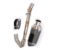 Exhaust System Motorcycle Front Middle Connect Section Link Pipe Slip On 51mm Muffler Tips For Kawasaki For Ninja 400 250 2017-2021