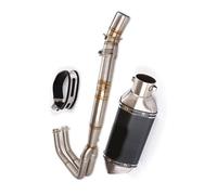 Exhaust System Motorcycle Front Middle Connect Section Link Pipe Slip On 51mm Muffler Tips For Kawasaki For Ninja 400 250 2017-2021