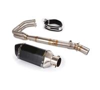 Exhaust System Motorcycle Front Middle Connect Section Link Pipe Slip On 51mm Muffler Tips For Kawasaki For Ninja 400 250 2017-2021