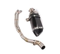 Exhaust System Motorcycle Front Middle Connect Section Link Pipe Slip On 51mm Muffler Tips For Kawasaki For Ninja 400 250 2017-2021