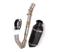 Exhaust System Motorcycle Front Middle Connect Section Link Pipe Slip On 51mm Muffler Tips For Kawasaki For Ninja 400 250 2017-2021