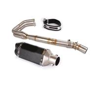 Exhaust System Motorcycle Front Middle Connect Section Link Pipe Slip On 51mm Muffler Tips For Kawasaki For Ninja 400 250 2017-2021