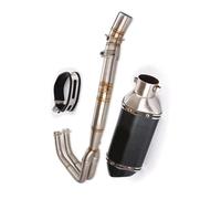 Exhaust System Motorcycle Front Middle Connect Section Link Pipe Slip On 51mm Muffler Tips For Kawasaki For Ninja 400 250 2017-2021