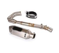 Exhaust System Motorcycle Front Middle Connect Section Link Pipe Slip On 51mm Muffler Tips For Kawasaki For Ninja 400 250 2017-2021