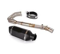 Exhaust System Motorcycle Front Middle Connect Section Link Pipe Slip On 51mm Muffler Tips For Kawasaki For Ninja 400 250 2017-2021