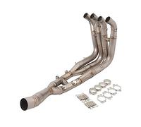 Exhaust System Slip On Motorcycle Headers Pipe Front Connector Tube Titanium Alloy For S1000RR 2019-2022 S1000R 2021 2022(1 Titanium alloy)