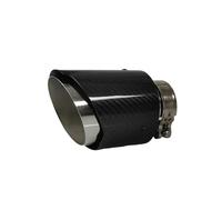 Exhaust Tail 1 Pcs Universal Carbon Fibre Car Tail Throat Stainless Steel Silencer Burnishing Twill Glossy Exhaust Tip Muffler End Pipe(60mm-89mm)