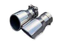Exhaust Tail End Exhaust Tip 63MM IN 101MM OUT 2.5" Inlet Muffler Tail Stainless Steel Pipe Universal 4 Inch Outlet 20cm Long