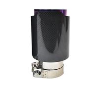 Exhaust Tail End Pipe Tip 1pcs Carbon Fiber Tail Throat Stainless Steel Muffler Car Modification Car Accessories Parts(IN63-OUT89MM)