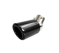 Exhaust Tail End Pipe Tip Universal Upgrade Carbon Fiber Car Exhaust Muffler Pipe Tip Stainless Steel Car Accessories Parts(A IN 63 OUT 89)