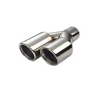 Exhaust Tail End Stainless Steel Double Exhaust Tip 57mm Inlet 76mm Outlet Muffler Pipe