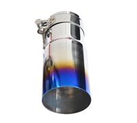 Exhaust Tail Muffler Tip Pipe 1 PC Blue Stainless Steel Universal Exhaust End Pipe Car Exhaust Pipe Single Straight Muffler Tip For BMW Tail Pipe Exhaust Pipe Cap(IN 54 Out 89 mm)