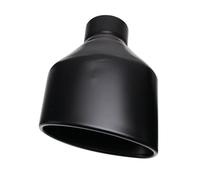 Exhaust Tail Muffler Tip Pipe 2.5" Inlet Car Muffler Modified Tail Pipe Stainless Steel Black Slant Oval Outlet Matte Exhaust Tips 1PCS For RS5 RS6 A6 Tail Pipe Exhaust Pipe Cap(P0DJ3027f-L)