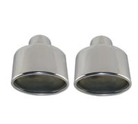 Exhaust Tail Muffler Tip Pipe 2pcs Stainless Steel Oval Exhaust Tip 57mm Car Muffler Tail Throat Modification For W211 C300 Tail Pipe Exhaust Pipe Cap(DJ3027)