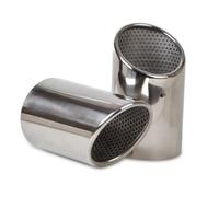 Exhaust Tail Muffler Tip Pipe 2X STAINLESS STEEL FINISHER END EXHAUST TAIL REAR MUFFLER TIP PIPE TAILPIPE For Q7 2006-2009 2010 2011 2012 2013 Tail Pipe Exhaust Pipe Cap